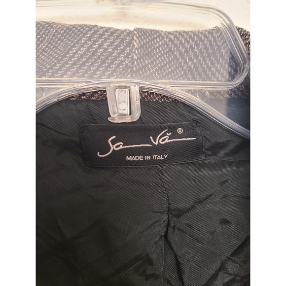 Sava Milano Italy 100% Cotton Plaid Brown Gray Cropped Jacket SMALL 44 Academia - Picture 5 of 9